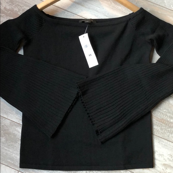 Ann Taylor Sweaters - Ann Taylor Black Bell-Sleeve Sweater.1913